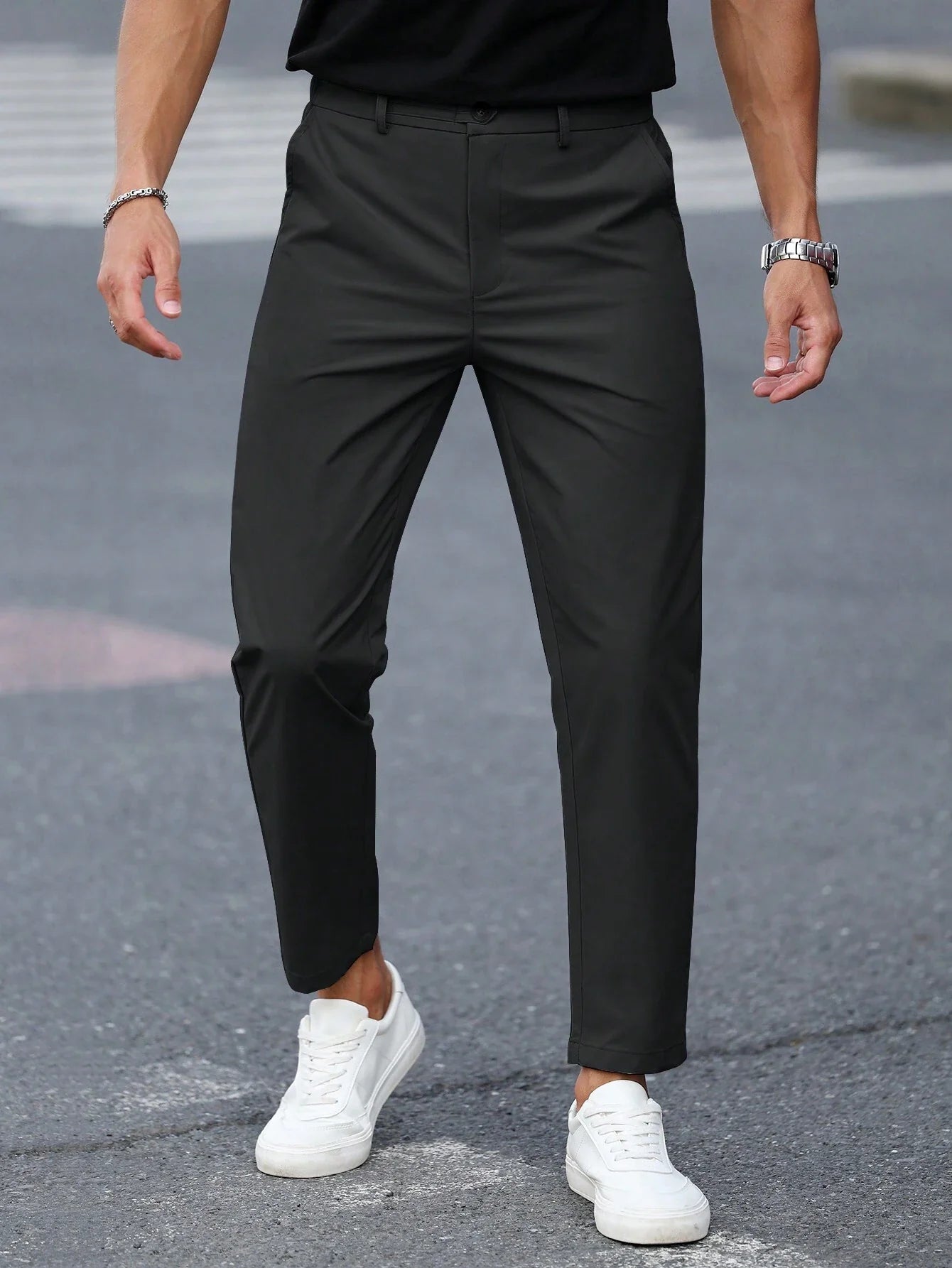 B-Casual Chino Zwart