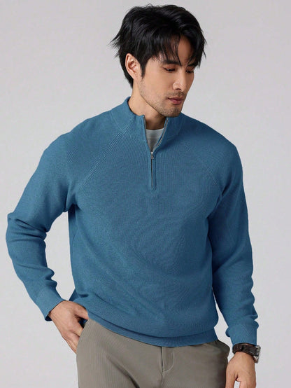 SwiftZip Men's Sweater Lichtblauw