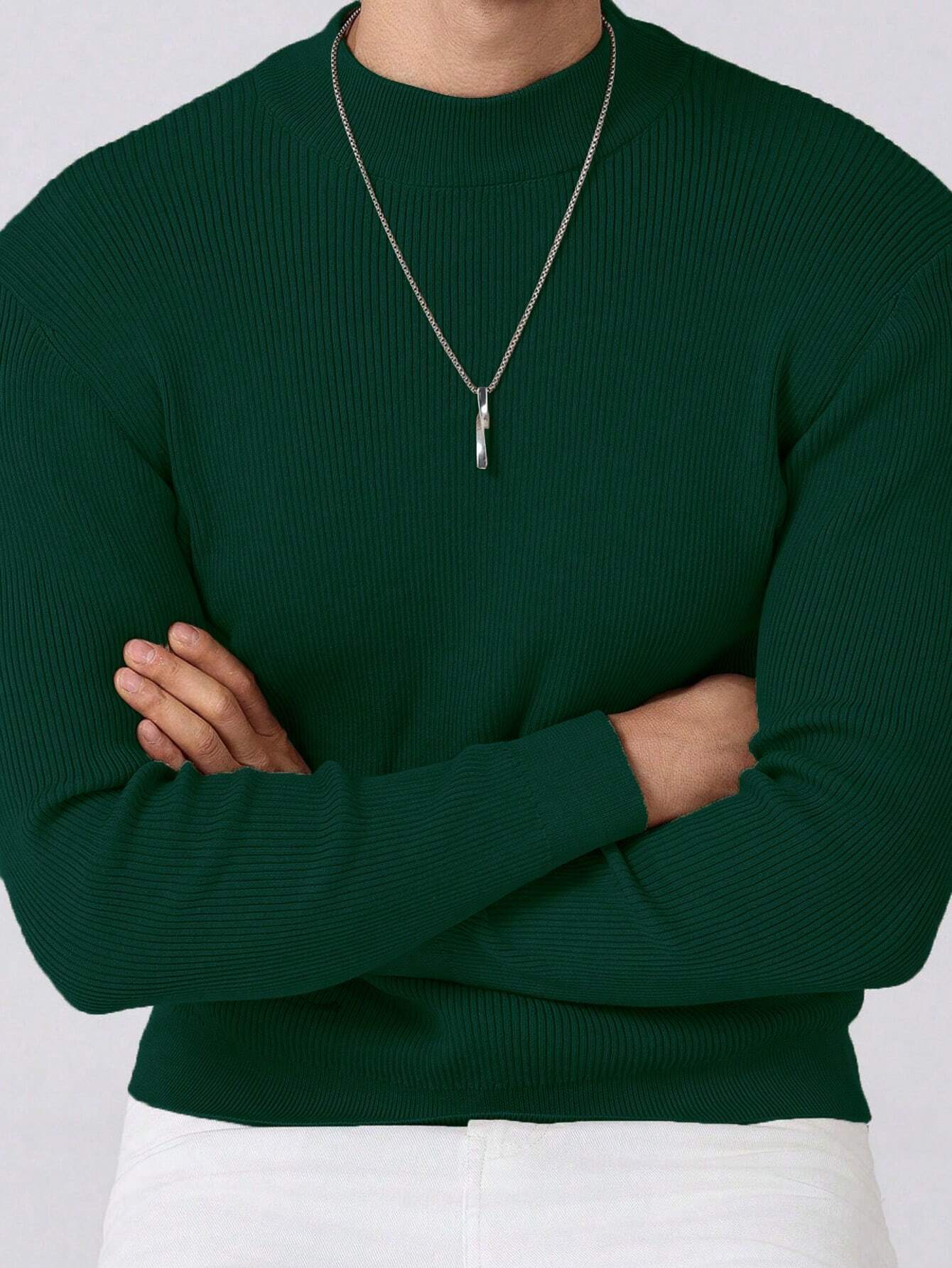 Prestige men Essential Sweater Donkergroen