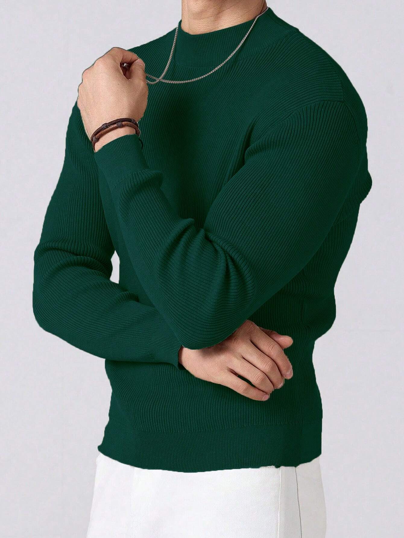 Prestige men Essential Sweater Donkergroen