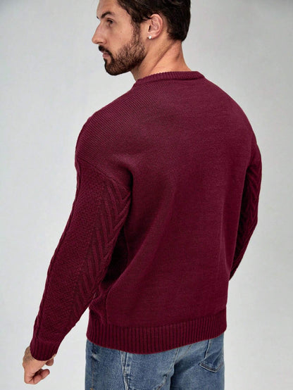 SavvyKnit Men's Sweater Bordeaux