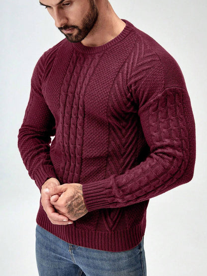 SavvyKnit Men's Sweater Bordeaux