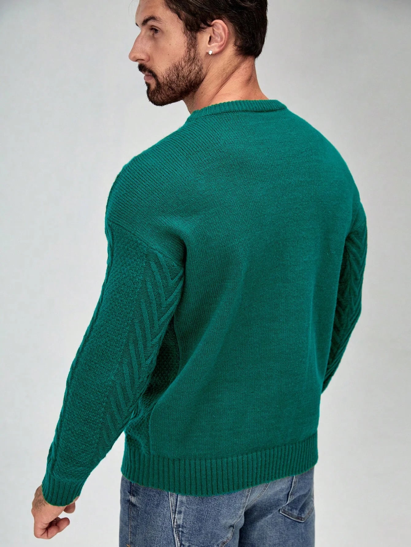 SavvyKnit Men's Sweater Munt groen