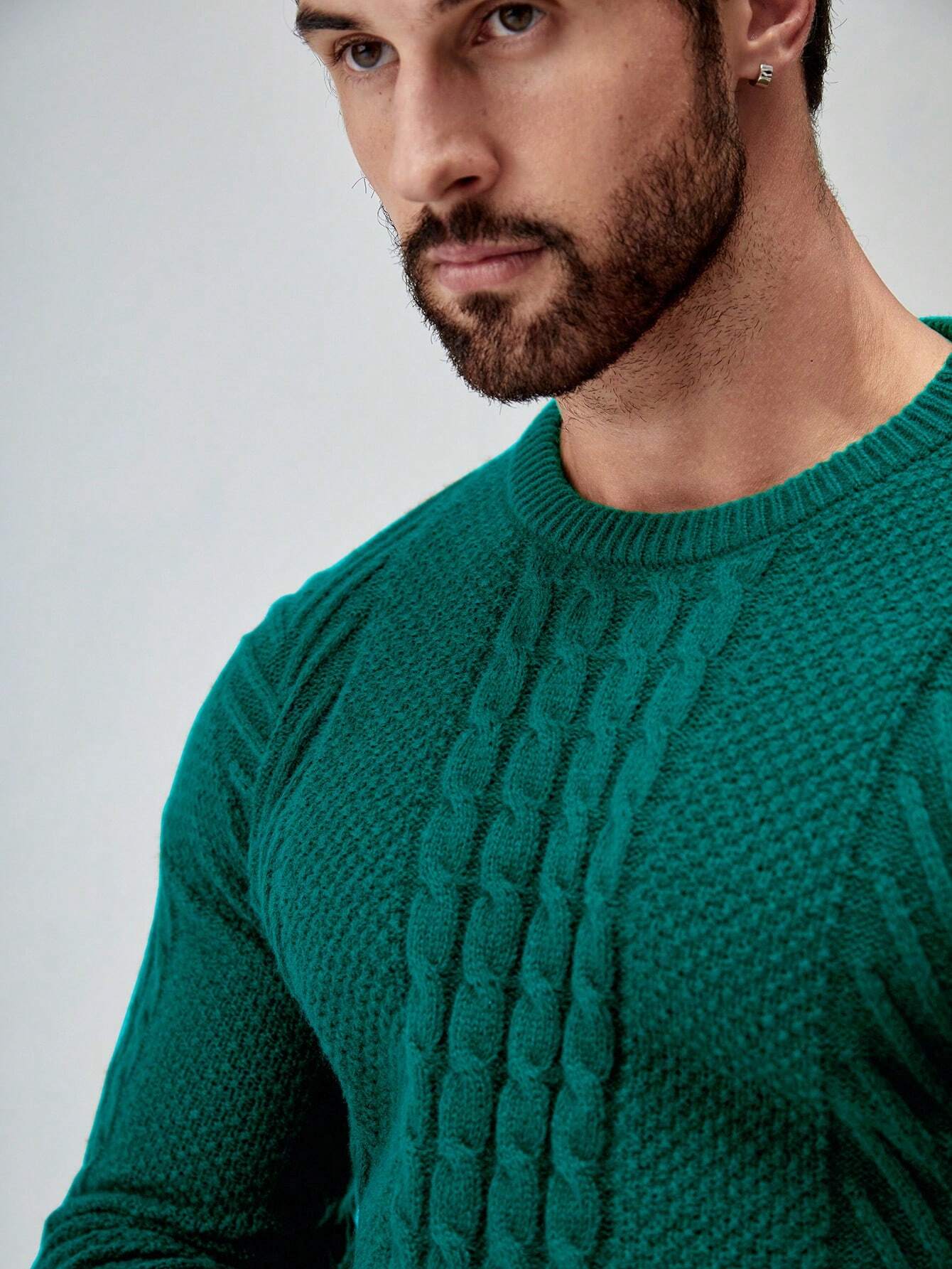 SavvyKnit Men's Sweater Munt groen