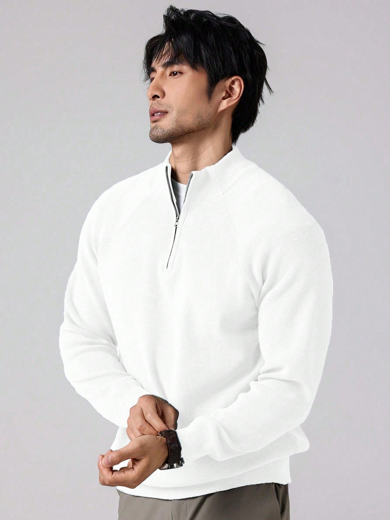 SwiftZip Men's Sweater Lichtblauw