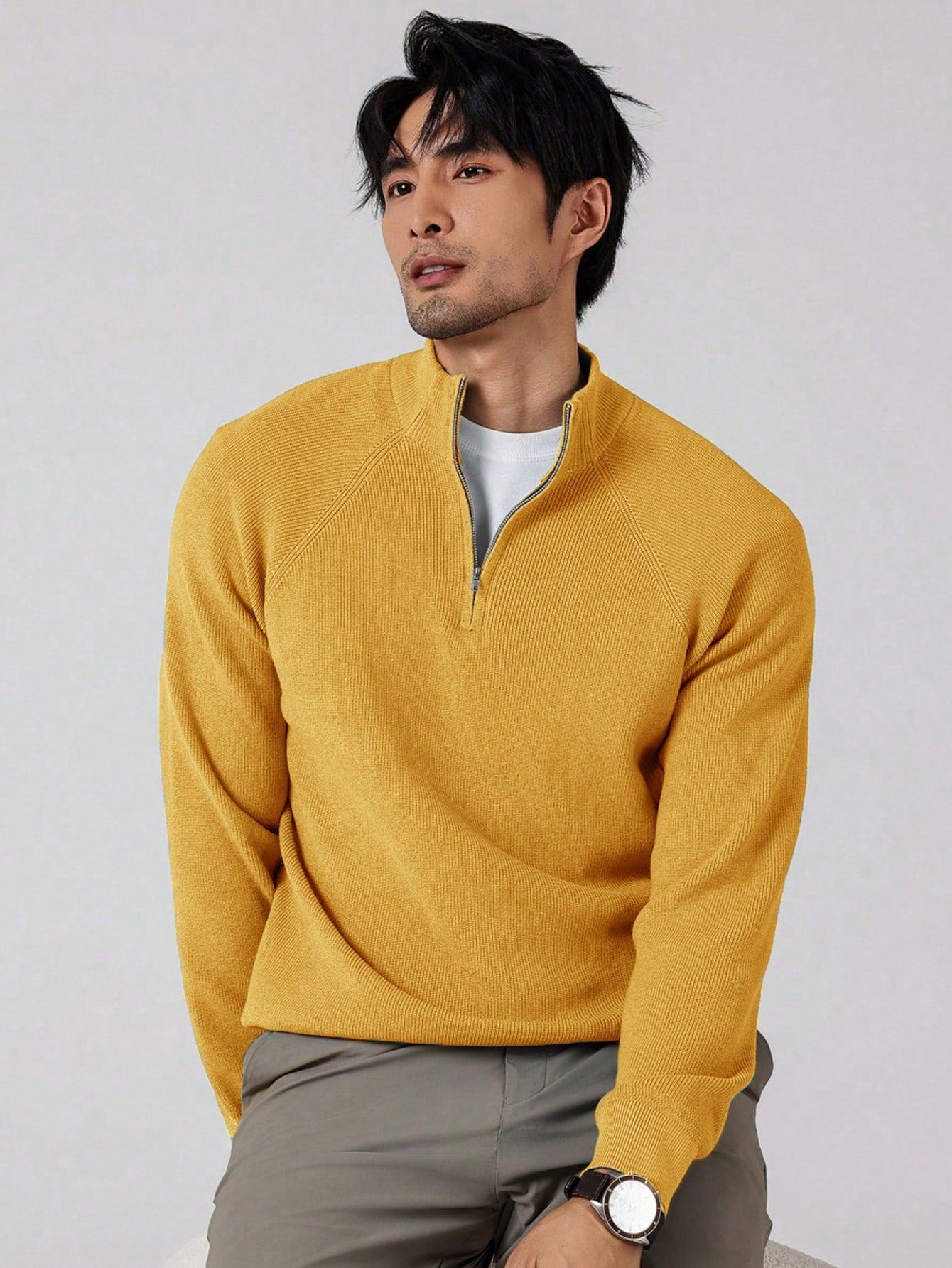 SwiftZip Men's Sweater Lichtblauw