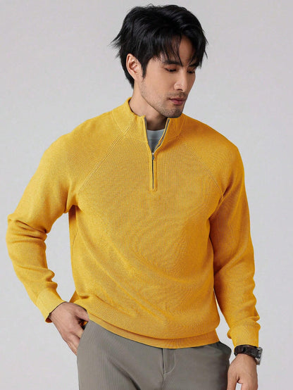 SwiftZip Men's Sweater Geel