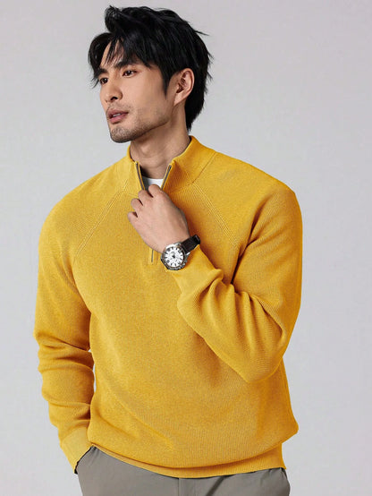 SwiftZip Men's Sweater Geel