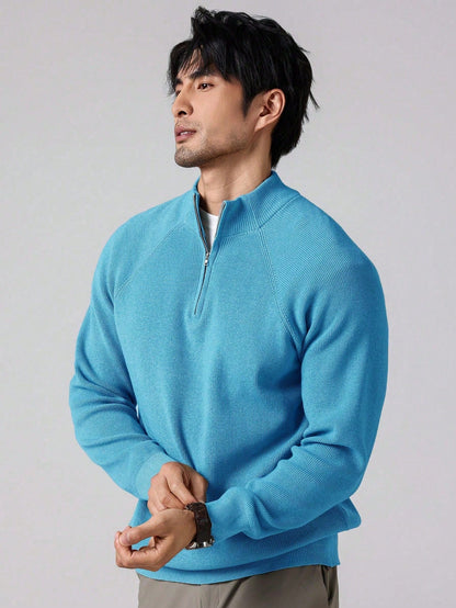 SwiftZip Men's Sweater Lichtblauw