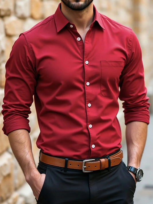 Man-f TM overhemd Rood