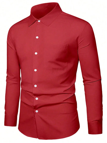 Man-f TM overhemd Rood