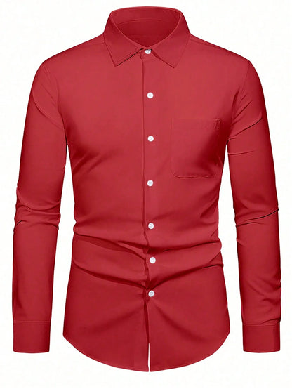 Man-f TM overhemd Rood