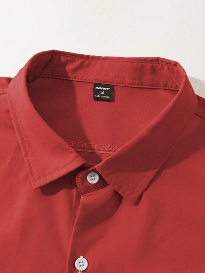 Man-f TM overhemd Rood