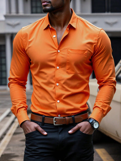 Man-f TM overhemd Blauw
