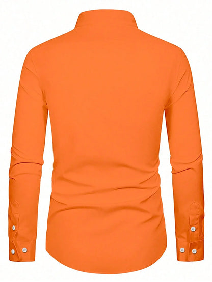 Man-f TM overhemd Oranje