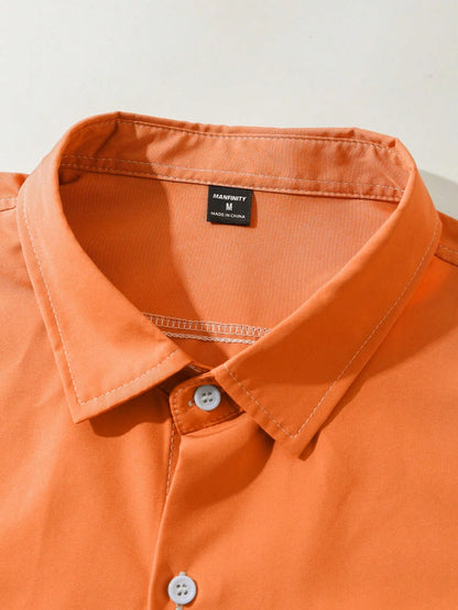 Man-f TM overhemd Oranje