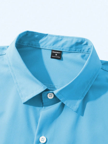 Man-f TM overhemd Blauw