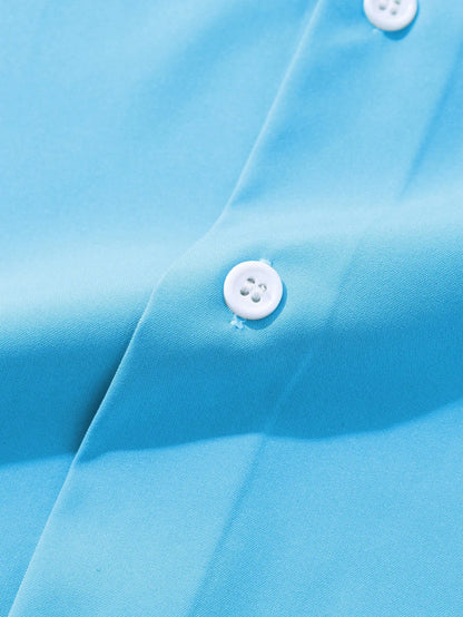 Man-f TM overhemd Blauw