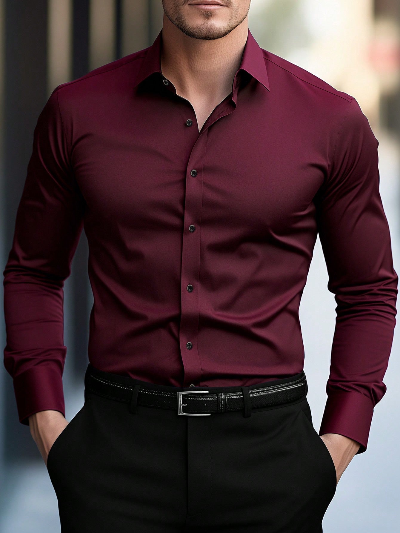 B-comfort overhemd Blauw