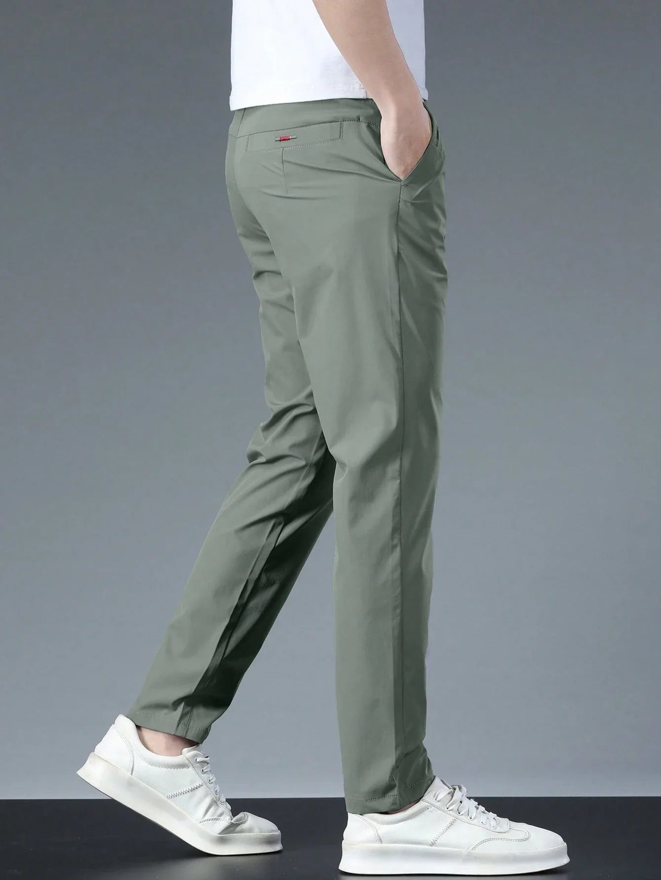 B-Taperedstretch Olijfgroen