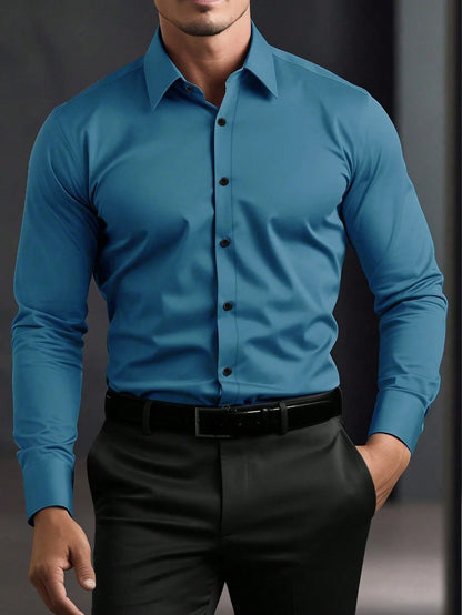 B-comfort overhemd Blauw