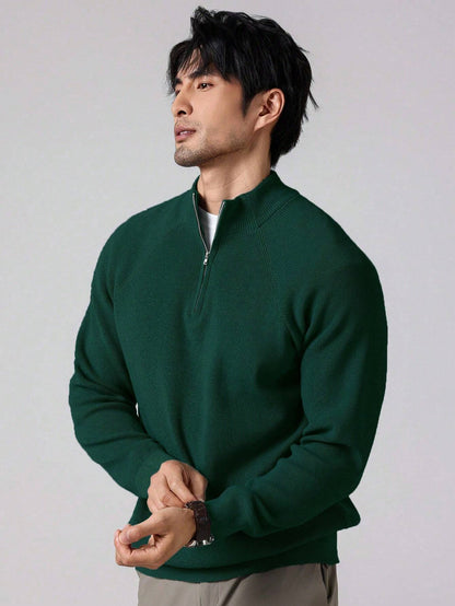 SwiftZip Men's Sweater Donkergroen