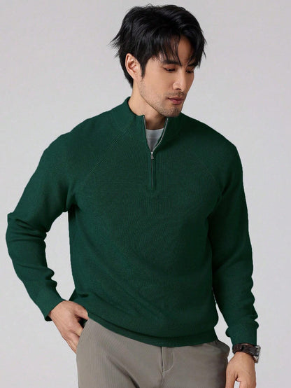SwiftZip Men's Sweater Donkergroen