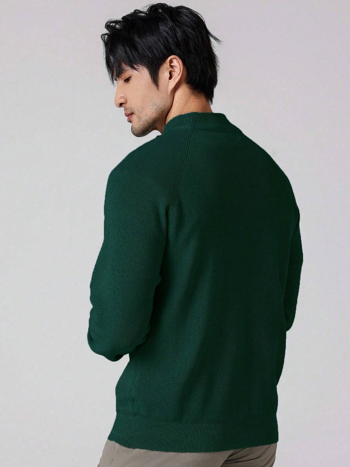 SwiftZip Men's Sweater Donkergroen