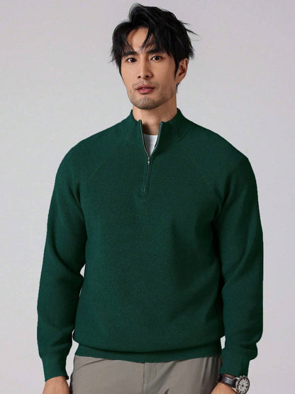 SwiftZip Men's Sweater Donkergroen